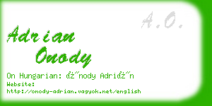 adrian onody business card